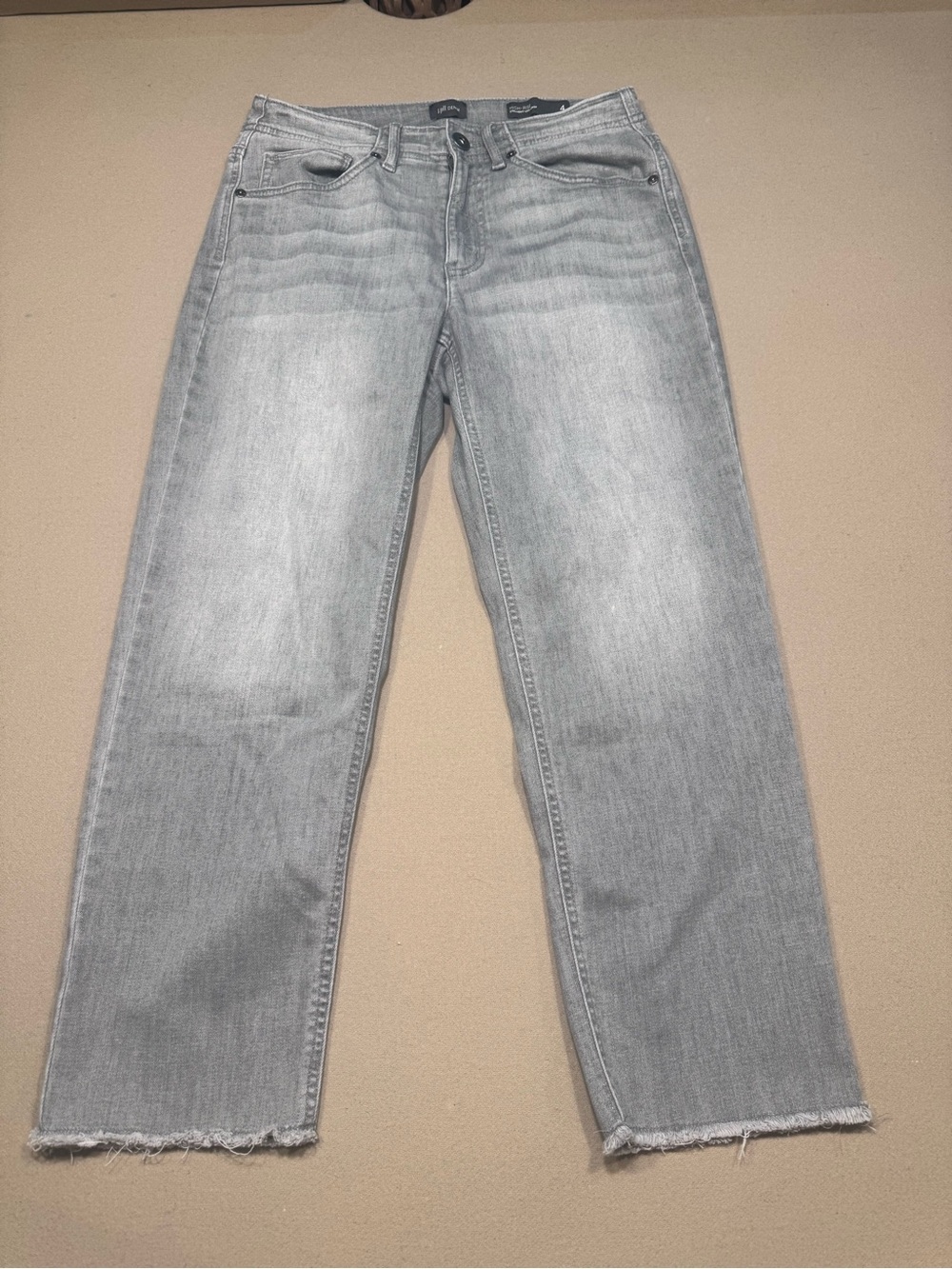 J.Jill High-Rise Charcoal Straight-Leg Cropped Jeans